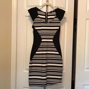 Black & white striped dress